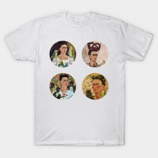 Self Portraits of Frida Kahlo Set T-Shirt